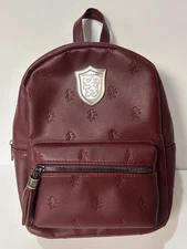 Harry Potter Bioworld Gryffindor Crest Embossed Mini Backpack Maroon Excellent