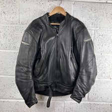 Scott Leather Motorcycle Protective Jacket Black Mens 46" Made In UK
