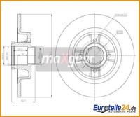 2 St. Bremsscheibe Maxgear 19-1278 Hinterachse FüR Renault