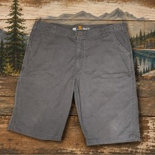 Carhartt Relaxed Fit Gray Work Shorts Men  s Size 40x13 Utility Carpenter Canvas