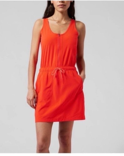 Athleta Expedition Skort Dress in Vermillion Orange