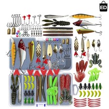 Versatile 87-Piece Fishing Lures Kit: Ideal for Bass & Trout Fishing Adventures