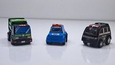 3 Assorted Toy Cars mini Plastic pull back go Car Truck Police Vehicles
