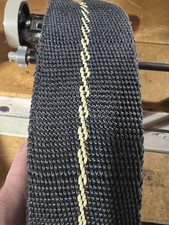 1.75 Inch MilSpec Military Webbing MIL-62180 Black With Yellow Line 25yd Roll