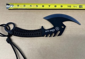 Tactical Tomahawk Throwing Axe 12” With Finger Hole Saw Back