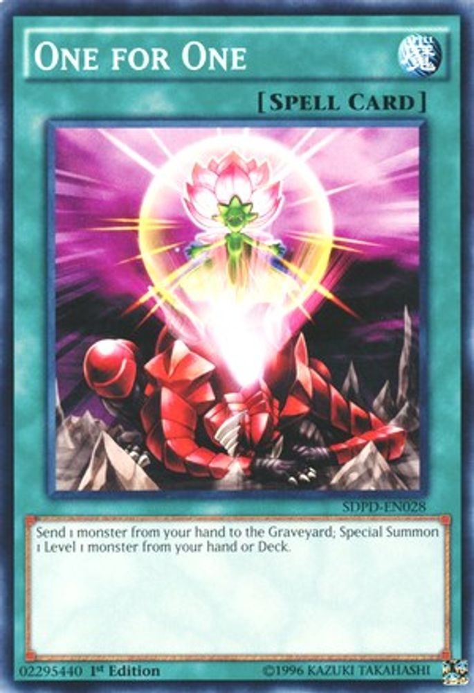 2017 YuGiOh: SDPD - One for One (#SDPD-EN028, 1st Edition, Common, Near Mint)