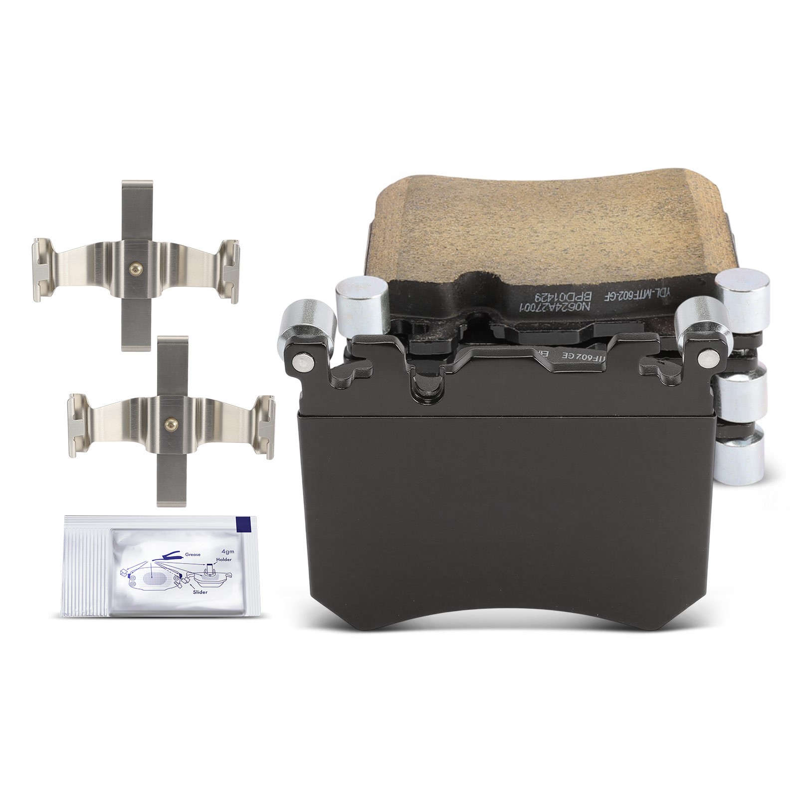 4pcs Front Ceramic Brake Pads w/Hardware for BMW X5 10-13 X6 10-13 Rolls Royce
