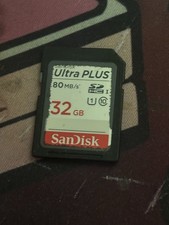 SanDisk Ultra Plus 32GB Standard SD Card.  Used 80 MB/S