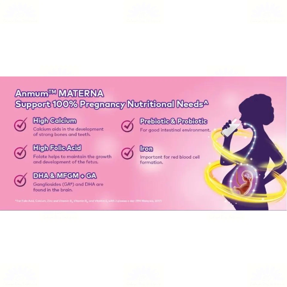 5 X Anmum Materna 650 g Leche Nutricional Prenatal en Polvo Sabor Original Foto 3 de 4