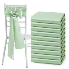 Satin Chair Sashes Bows Ribbon Ties Back Sash for Wedding Party Events Cover