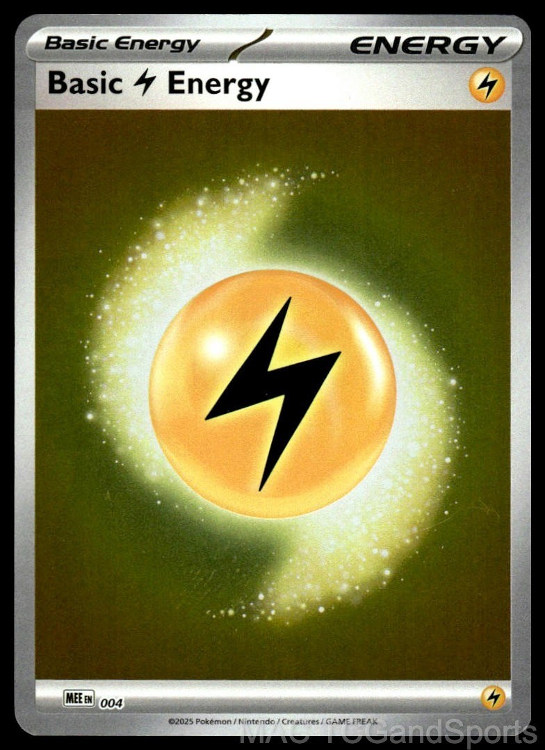 Basic Lightning Energy 004 Reverse Holo Mega Evolution Energies Pokemon TCG NM