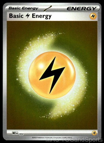 Basic Lightning Energy 004 Reverse Holo Mega Evolution Energies Pokemon TCG NM