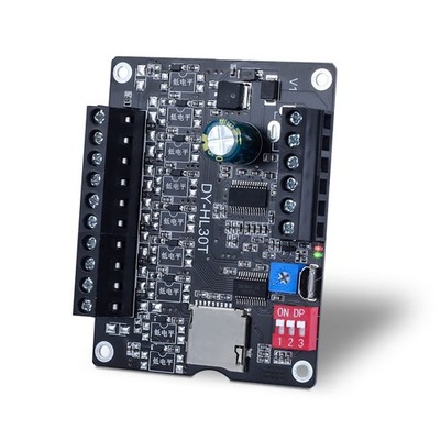 30W Voice Playback Module DC 9-24V Voice Broadcast Device 9 Trigger Interface...