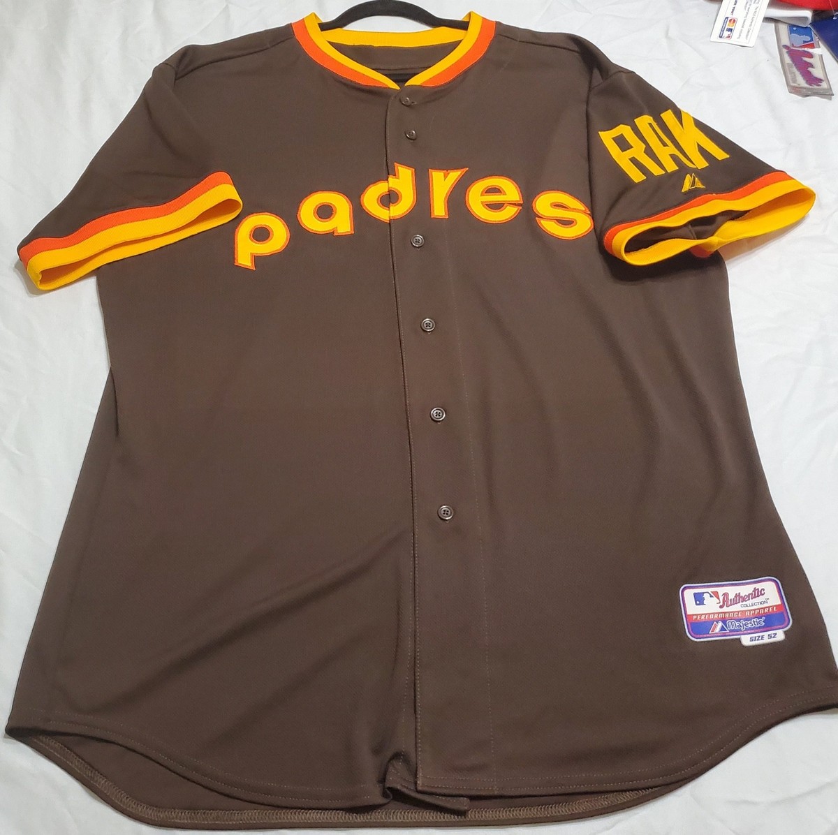 Authentic Majestic 52 2XL SAN DIEGO PADRES COOL BASE PADRES
