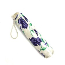 Christian Dior Folding Umbrella Logo Rose White Ladies Luxury Accessory