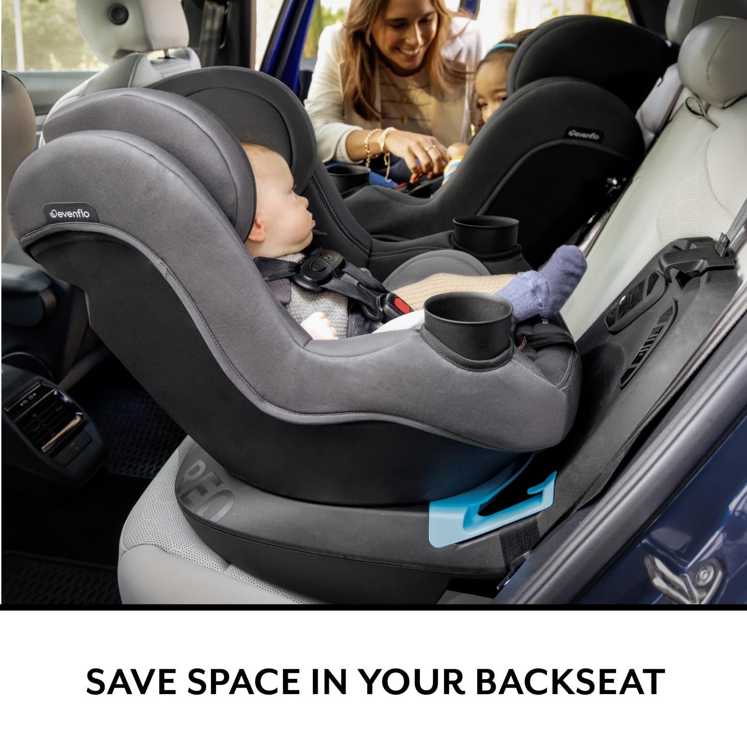Evenflo REO by Revolve360 Rotating 2-in-1 Convertible Car Seat, 360 Degrees,