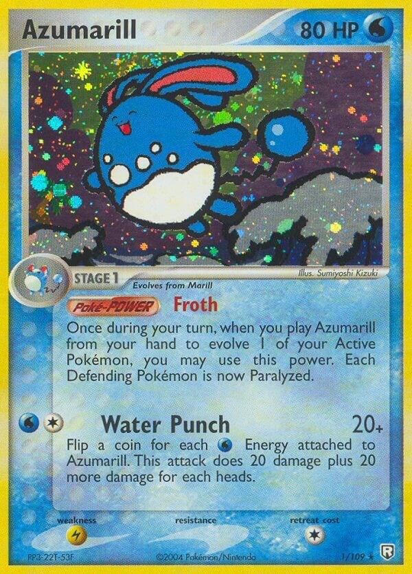 Pokémon TCG - Azumarill - 1/109 - Reverse Holo Team Rocket Returns [Light Play]