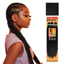 Sensationnel X-Pression Prestretched Braids-3X 58in,5pk 1 JETBLACK