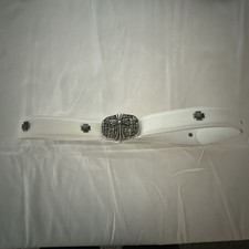 Chrome Hearts Belt White Cross Buckle Y2K Grunge Goth Streetwear