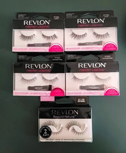Revlon Lashes NEW 5 packs, 6 pairs Eyelashes, Wispy + Defining + Intensifying - product listing photo