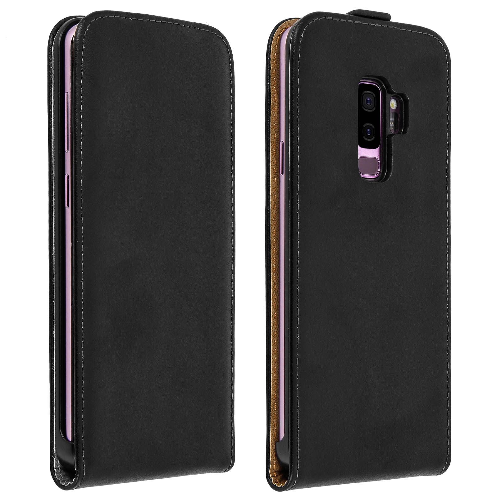 Étui à rabat vertical Galaxy S9 Plus, coque magnétique cuir antichoc
