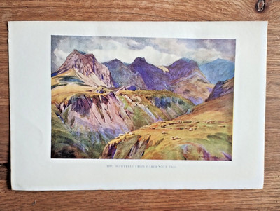 The Scawfells, Lake District - Antikdruck - 1922 (Verkäufer Ref A2)