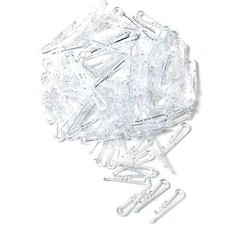 Clear Plastic Shirt Packaging Clips 100 Pcs, Garment Display Pins for Clothing
