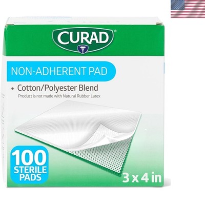 Sterile Non-Adherent Pads Pack of 100 for gentle wound dressing and absorptio...