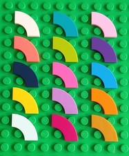 Lego Part 27925 Tile, Round Corner 2 x 2 Macaroni, Various Colours, Pack of 2