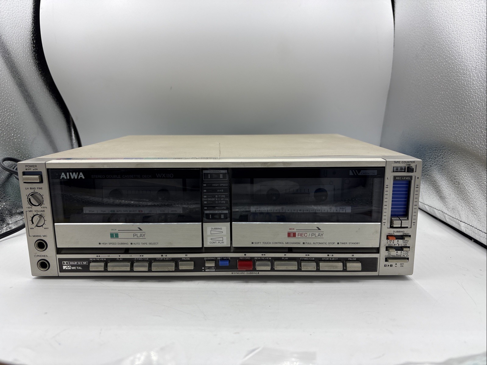 AIWA Stereo Cassette Deck WX110, WX 110, AD-WX110U, For Part