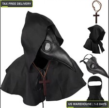 Halloween Plague Doctor Mask Scary Costumes for Adult Men Teen