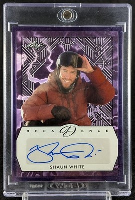 Shaun White 2024 Leaf Decadence Autograph Card /5 Olympic Gold Medalist Auto