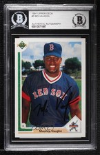 BAS 1991 Upper Deck Star Rookie Mo Vaughn #5 Authentic Auto ow6