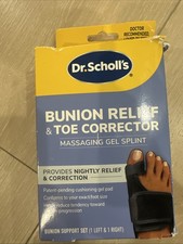 Dr. Scholl  s Bunion Relief  Toe Corrector Gel Splint 1 Set New Open Box