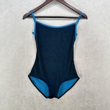 Yumiko Bodysuit Womens M Blue Tamara Mesh Sheer Leotard Ballet Dancewear RARE