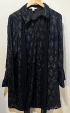 Michael Kors Women's Size 16 Black Sparkle Party Dress Closure Lining Button #55