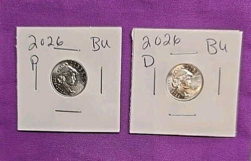 2026 P & D Emerging Liberty Dimes "BU"  In Coin Flips! **FREE SHIPPING**#wj447