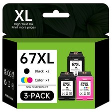 XXL Black Color Ink Cartridges for HP 67 XL Deskjet 4140 4152e 4155 4158 Printer