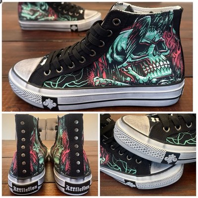 Affliction Ghost Skull Hi-Top Shoes Size 6 Men's (Women's 7.5)
