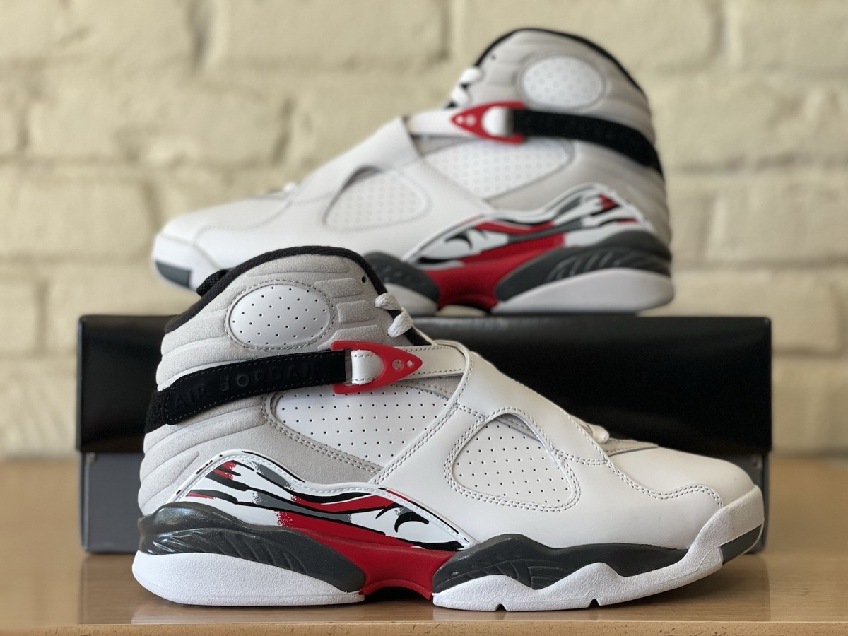 Nike Air Jordan 8 Retro Bugs Bunny White Black Red Men Size 12