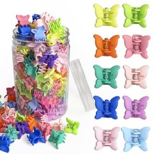 Mini Butterfly Hair Claw Clips, Butterfly Hair Clips for Girls 100 Pack -10 A...