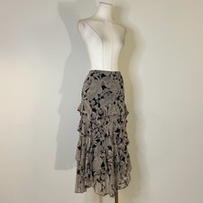 Silk Ruffle Skirt Y2K Fairycore Bohemian Whimsigoth Romantic 30-34 Inch Waist