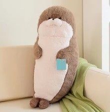 Brown Seal Pillow Plush Toy 26" Stuffed Animal Toddler Doll Gift for Kids