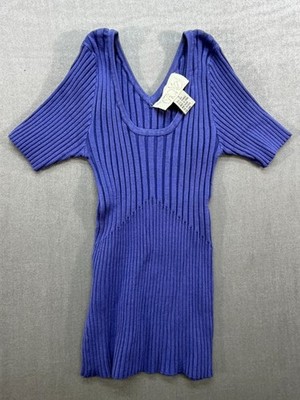 Vintage Cache Silk Spandex Women Top Blue size Small