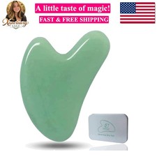 Gua Sha, Jade Stone Gua Sha Massage Tool, Guasha Tool for Face and Body Skin ...