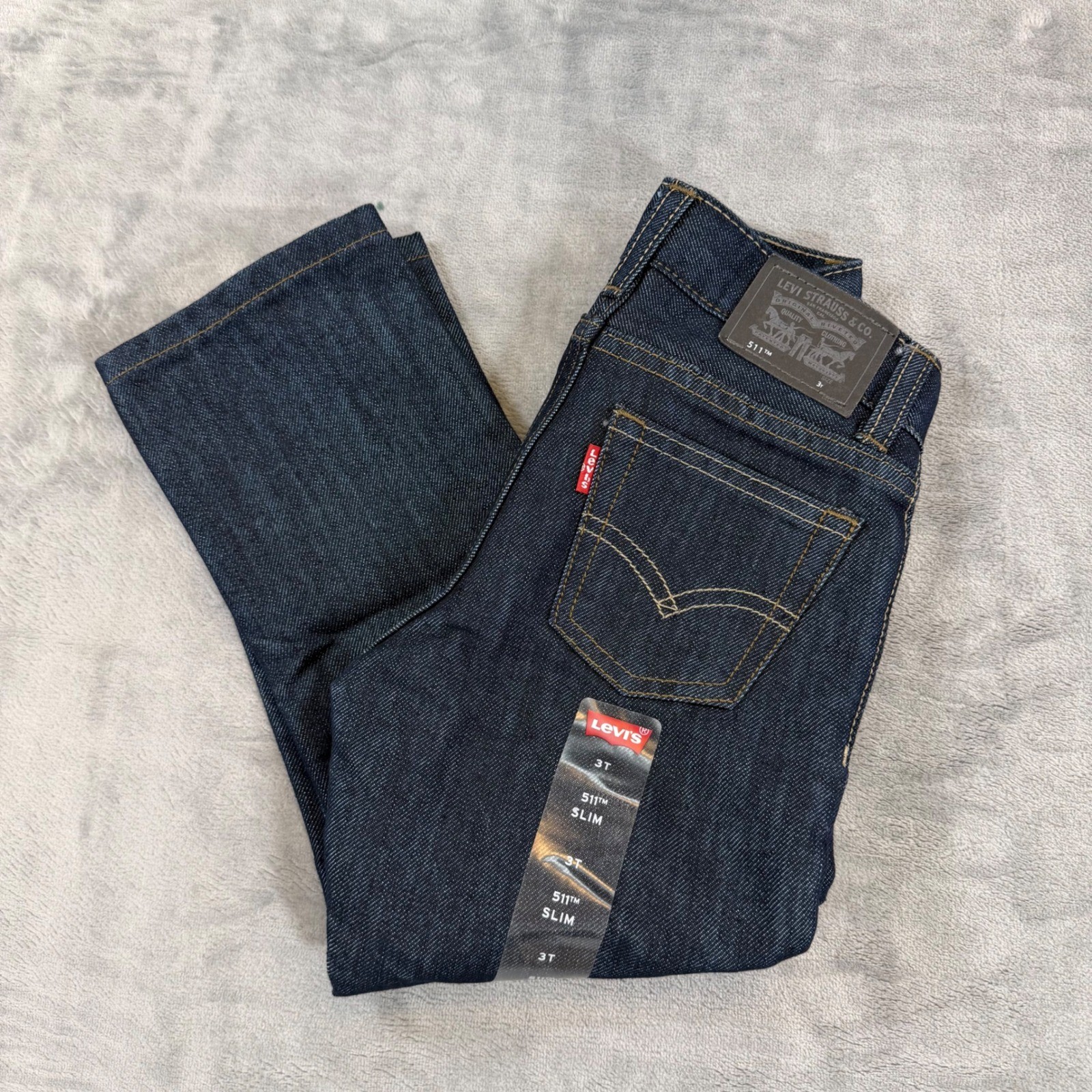 Toddler Boys Size 3t Dark Blue Adjustable Waist Pants