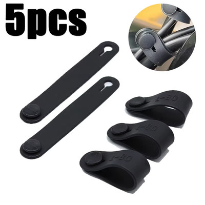 5Pcs Motorcycle Rubber Bands for Frame Securing Cable Ties Wiring Harness Cables