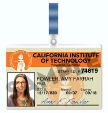 THE BIG BANG THEORY - Amy Farrah Fowler cosplay I.D. Badge