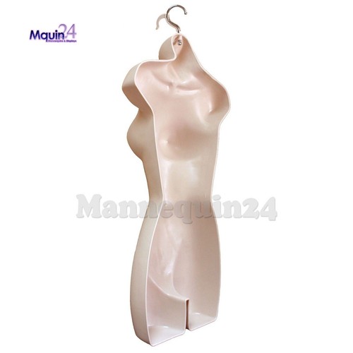 3 Mannequin Dress Form Torsos Set FLESH WHITE BLACK Forms 3 STANDS + 3 HANGERS - Picture 6 of 6
