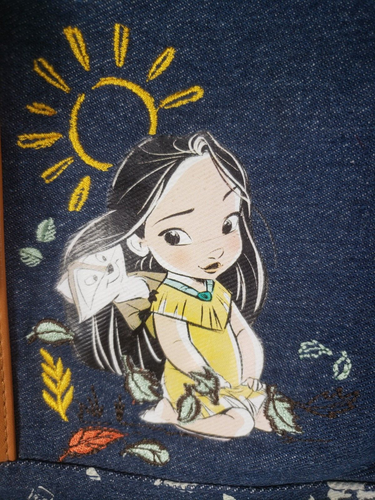 Disney Store Pocahontas Animators Collection Child Backpack School Bag Denim NWT - Picture 2 of 15
